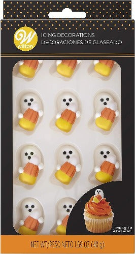 Icing Decoration - Ghost with Candy Corn