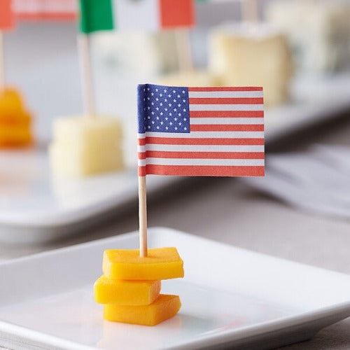 American Flag Food Pick - Pack of 100