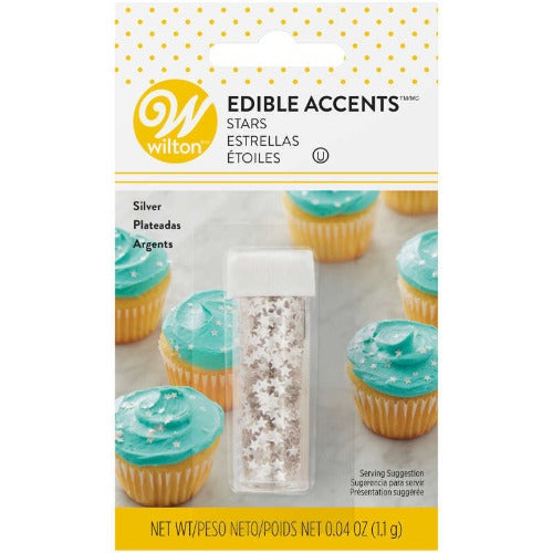 Edible Accents - Silver Stars