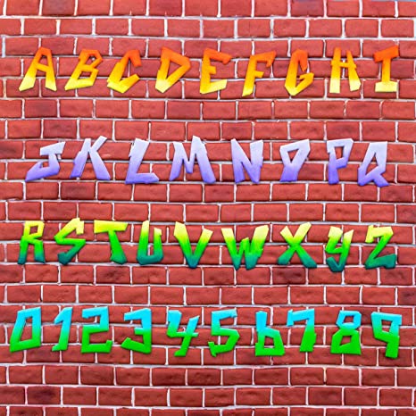 Cutters Set - Graffiti Alphabet & Number (Upper Case)