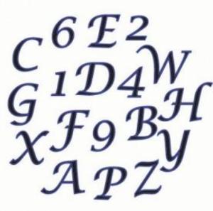 Cutter Set - Alphabet & Numbers Set Upper Case Script