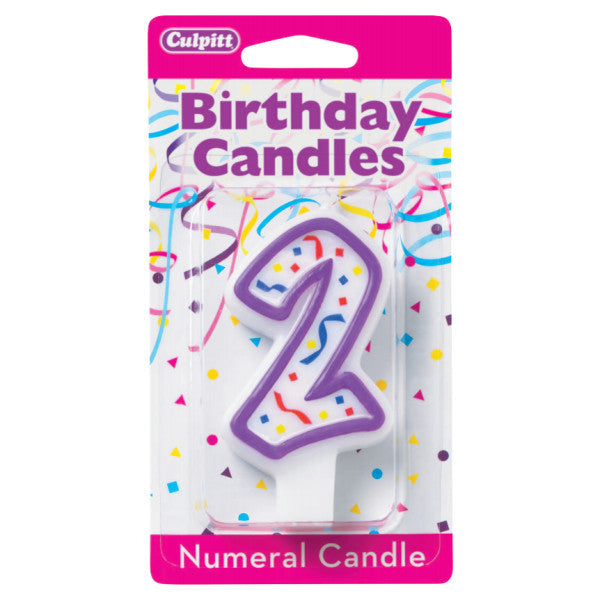 Candles - Numeral 2, 3"H