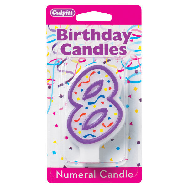 Candles - Numeral 8, 3"H