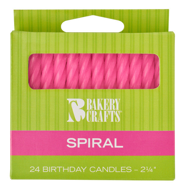 Candles - Spiral Birthday Pink