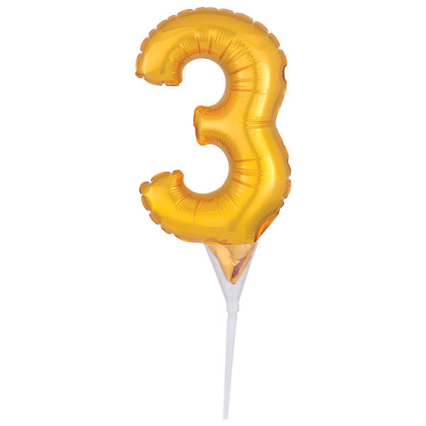 Inflatable Gold Numeral 3