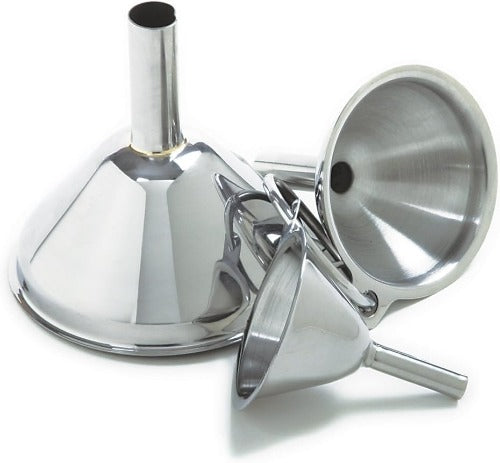 Stainless Steel Funnels, Set of 3