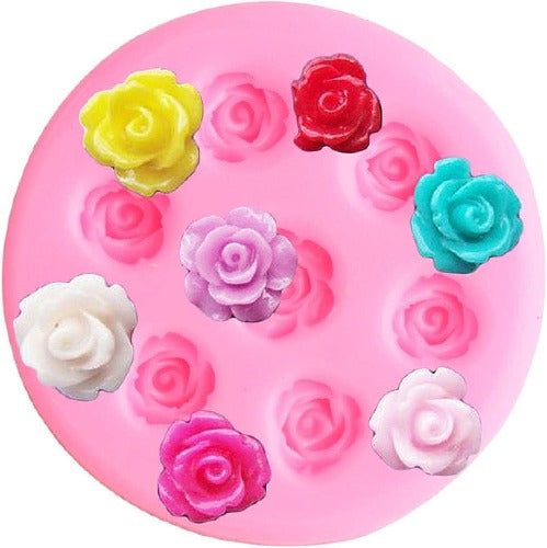 Silicone Mold - Mini Roses Flower
