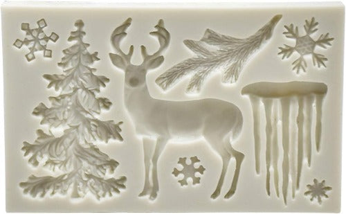 Silicone Mold - Christmas Tree & Reindeer