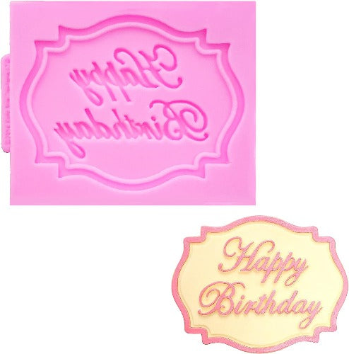 Silicone Mold - Happy Birthday Plaque