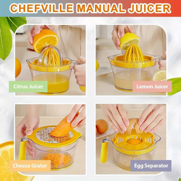 Manual Citrus Juicer Cup 4-in-1