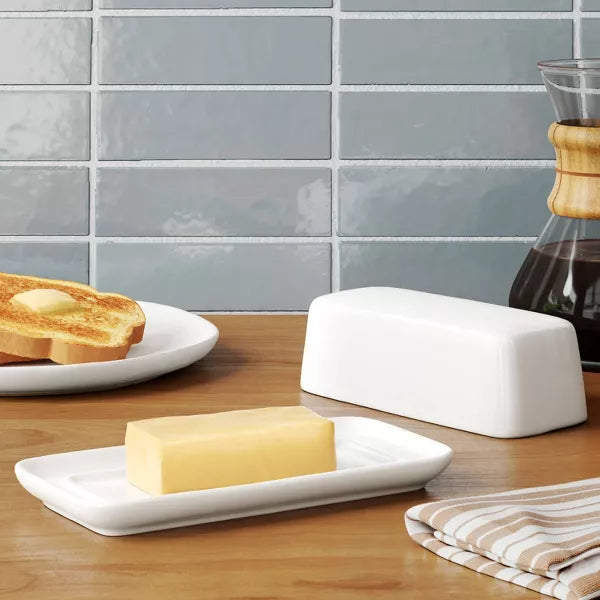 Porcelain Butter Dish White