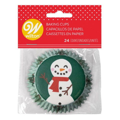 Standard Cupcake Liners - Christmas Snowman
