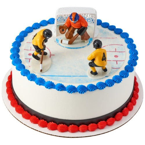 Cake Topper - Hockey Face Off