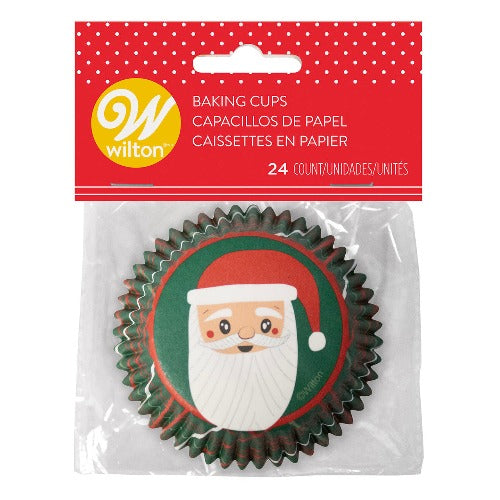 Standard Cupcake Liners - Christmas Santa