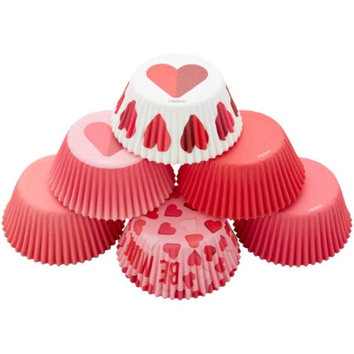 Standard Cupcake Liners - Red & Pink Hearts Valentine
