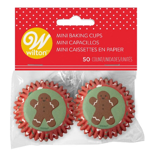 Mini Cupcake Liners - Christmas Gingerbread