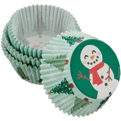 Standard Cupcake Liners - Happy Snowman