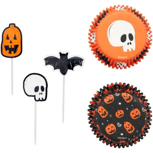 Standard Cupcake Liners - Skull, Bat and Pumpkin