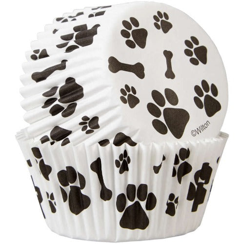 Standard Cupcake Liners - Dog Paws and Bones