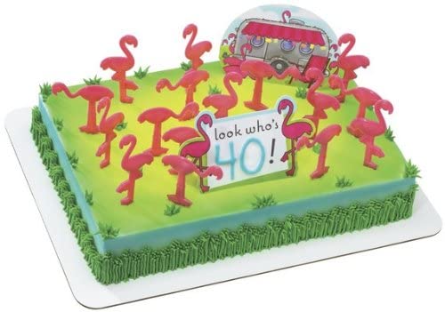 Cake Topper - Flamingos