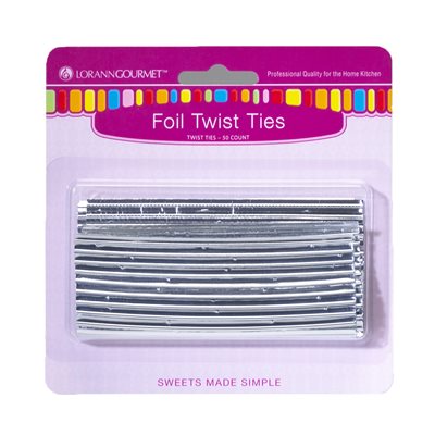 Foil Twist Ties - Silver