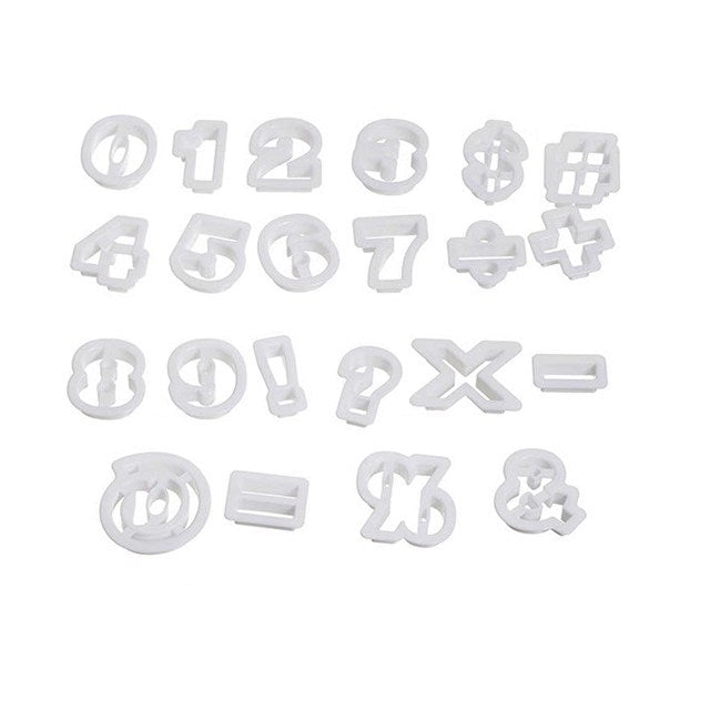 22 Piece Numbers Cutter Set