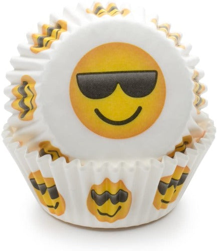 Standard Cupcake Liners - Sunglasses Emoji