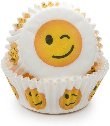 Standard Cupcake Liners - Winking Emoji