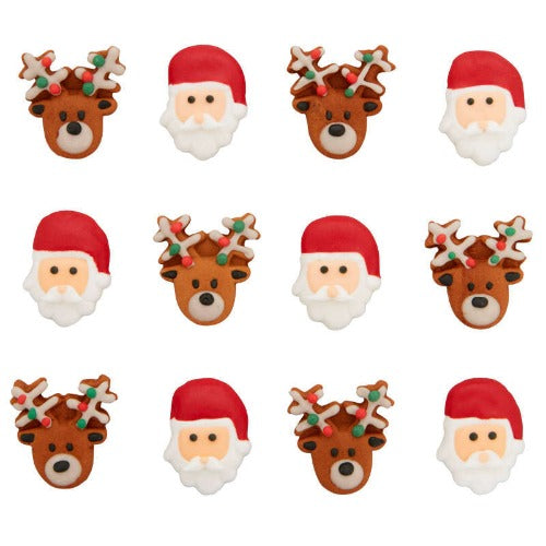 Icing Decorations - Santa & Reindeer