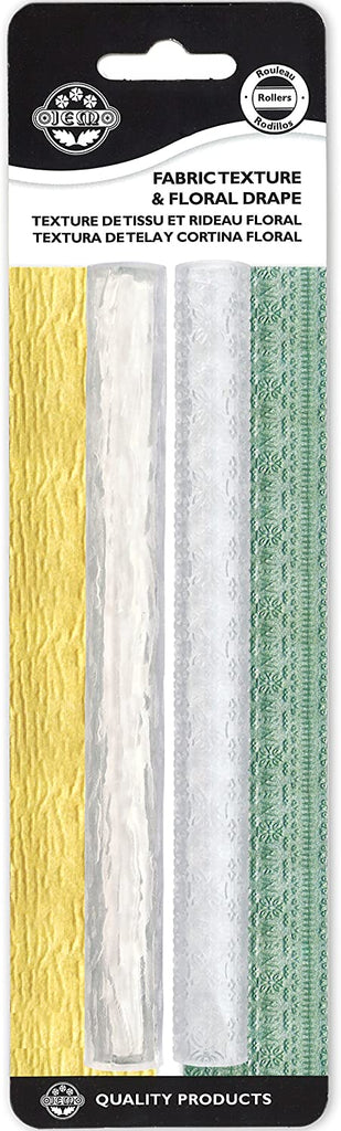 Fabric Texture & Floral Drape Roller