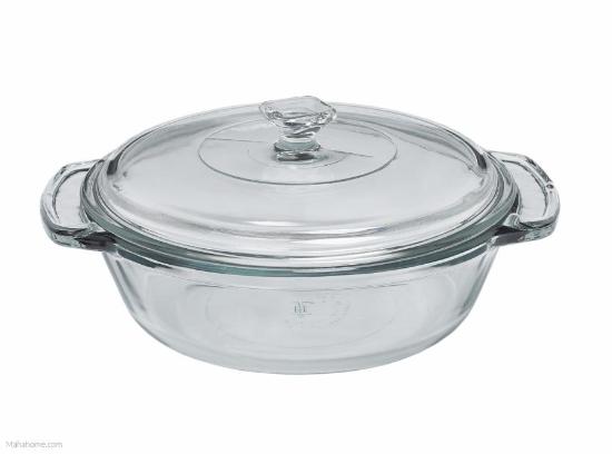 Fire-King 2 Qt. Casserole with Glass Cover