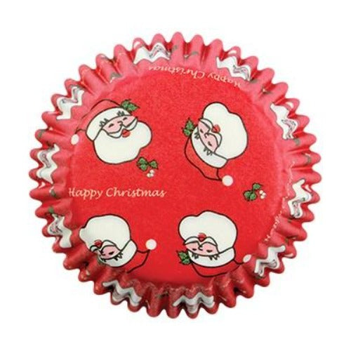 Mini Cupcake Liners - Christmas Santa