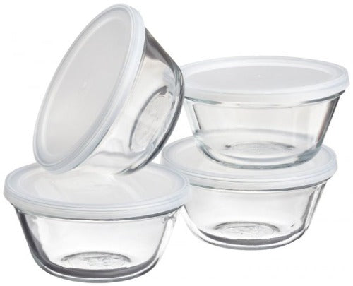 Anchor Hocking Glass Food Storage Containers with Lids, 8 Piece Set