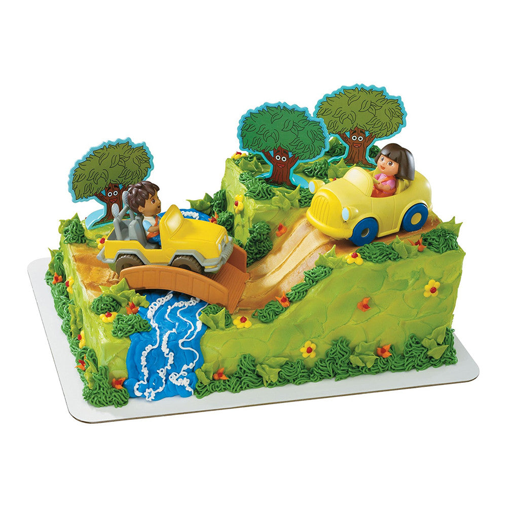 Cake Topper - Dora Explorer And Diego Safari Party
