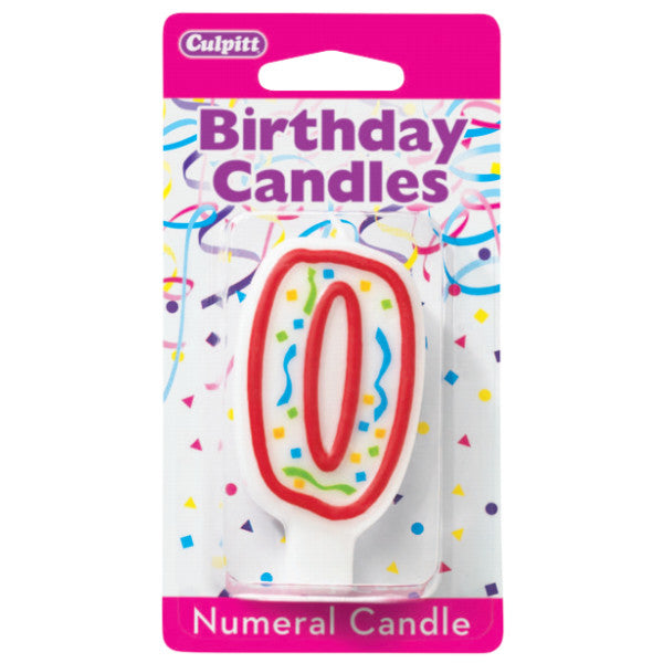 Candles - Numeral 0, 3"H