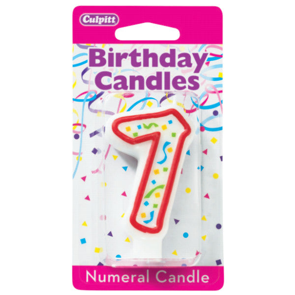 Candles - Numeral 7, 3"H