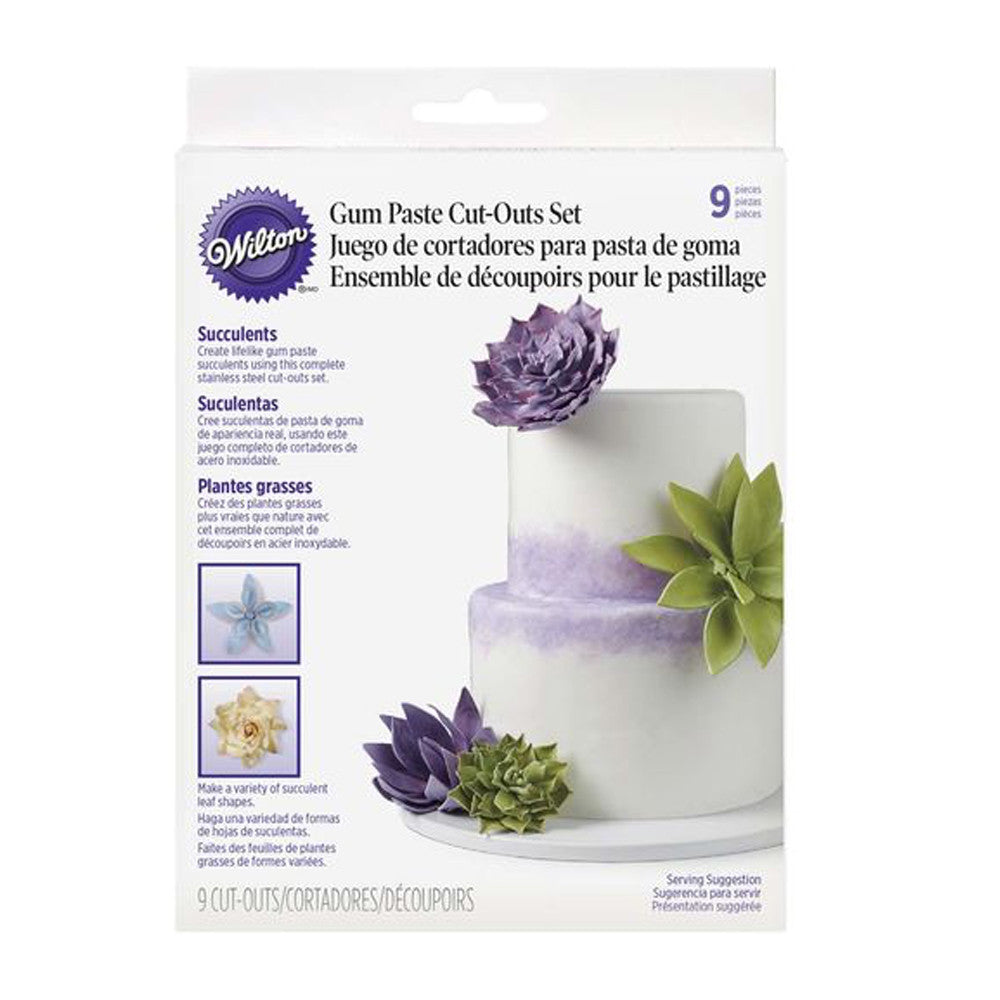 succulent cutters Gum Past Succulent Cut Outs