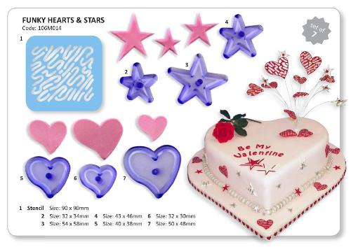 Funky Hearts & Stars With Stencil