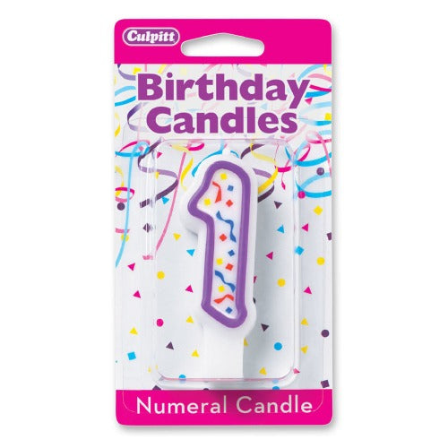 Candles - Numeral 1, 3"H