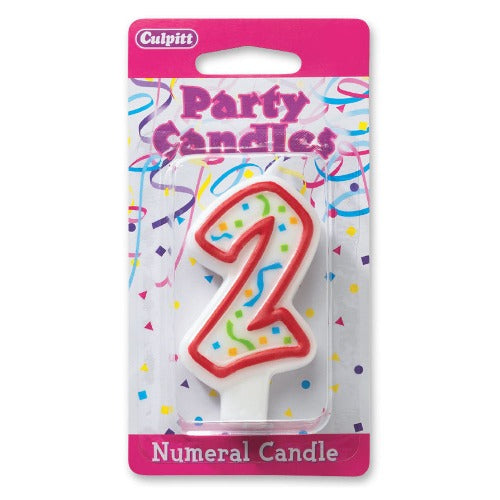 Candles - Numeral 2, 3"H