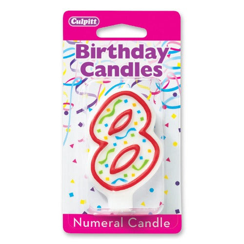 Candles - Numeral 8, 3"H