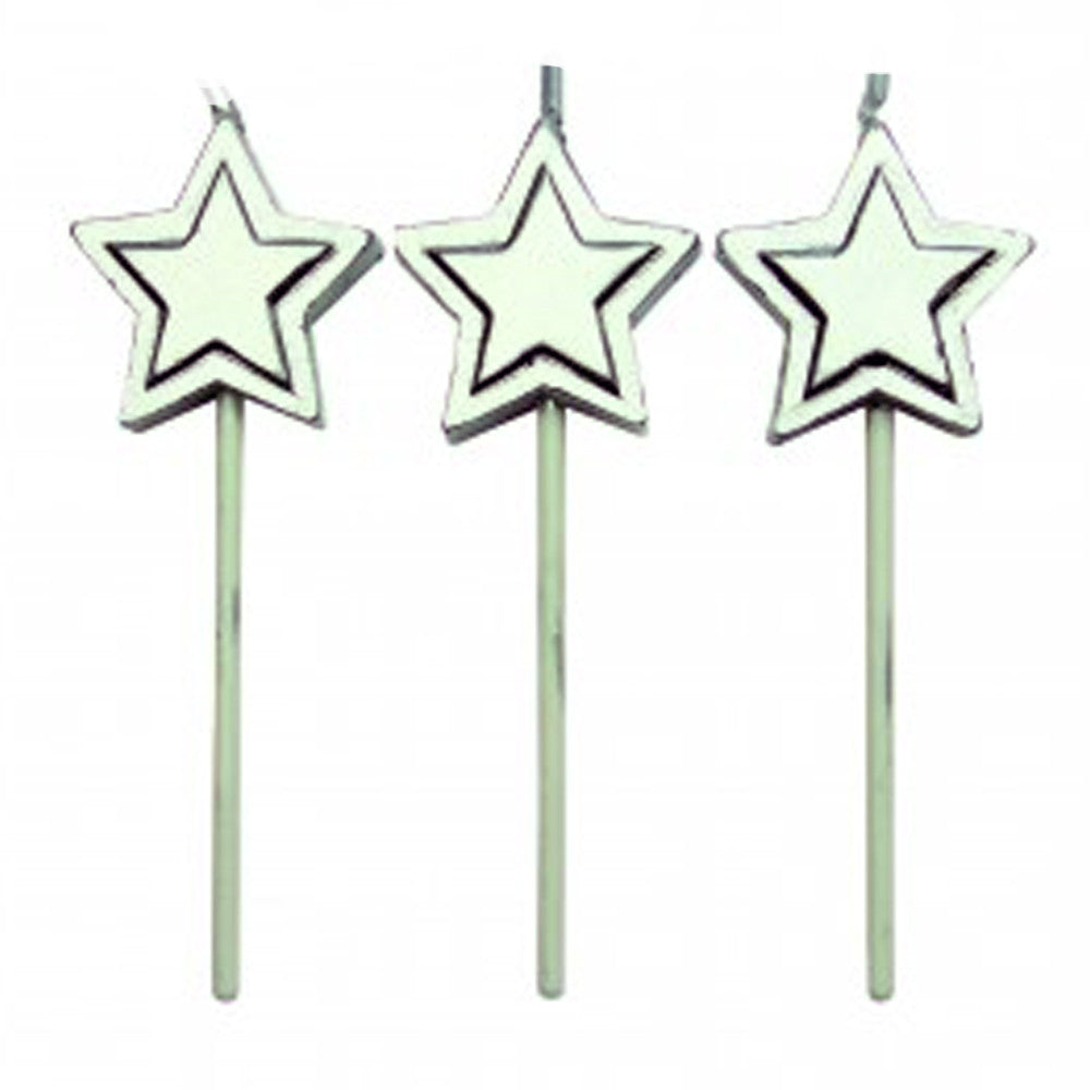 Candles - Silver Stars Set/8