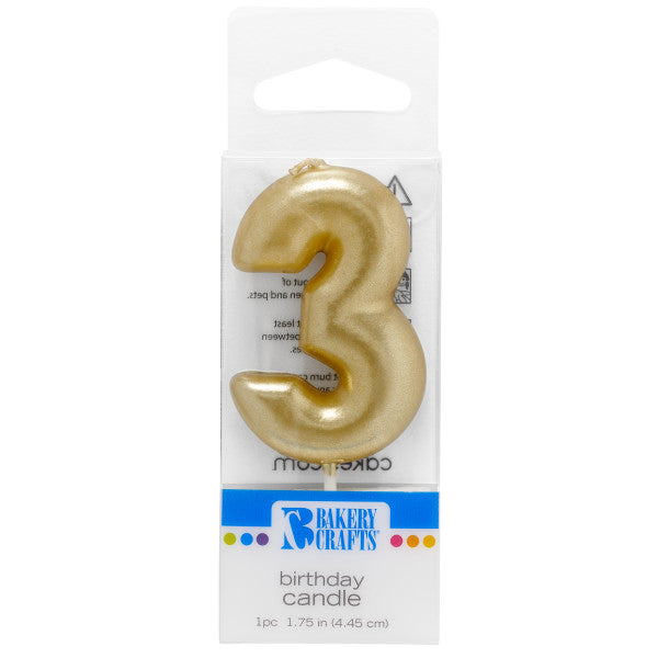 Candles - Gold Number 3