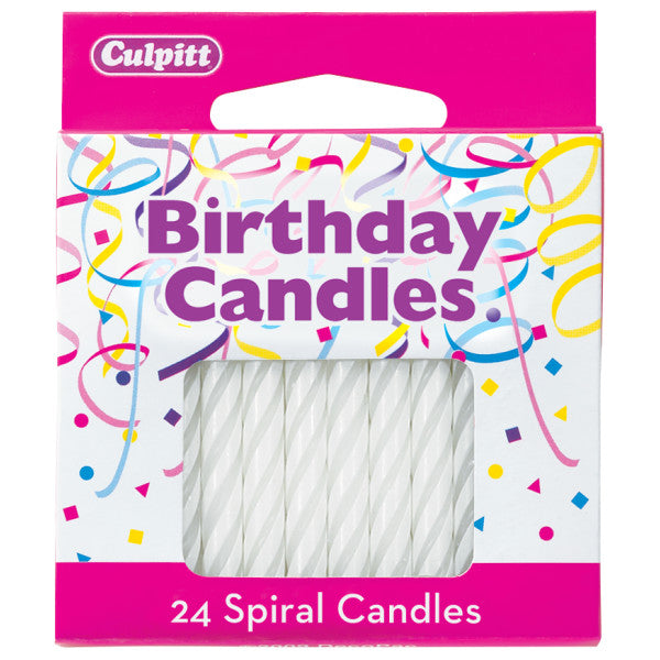 Candles - Spiral White