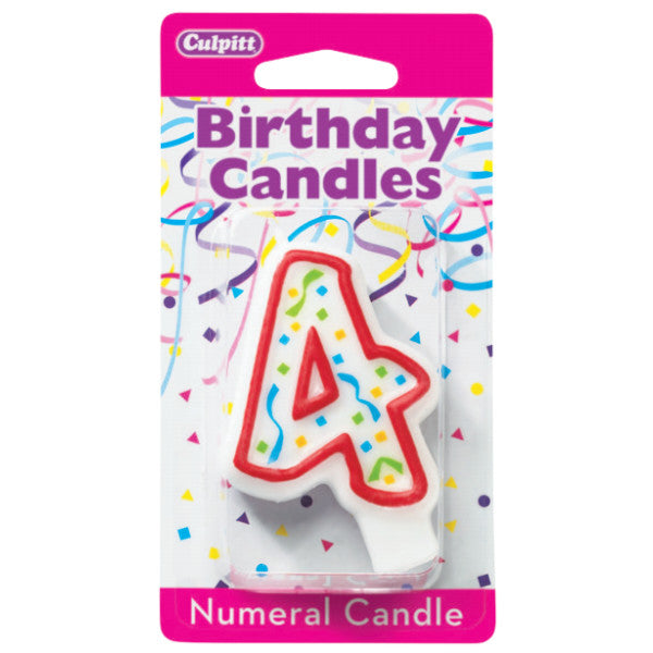 Candles - Numeral 4, 3"H